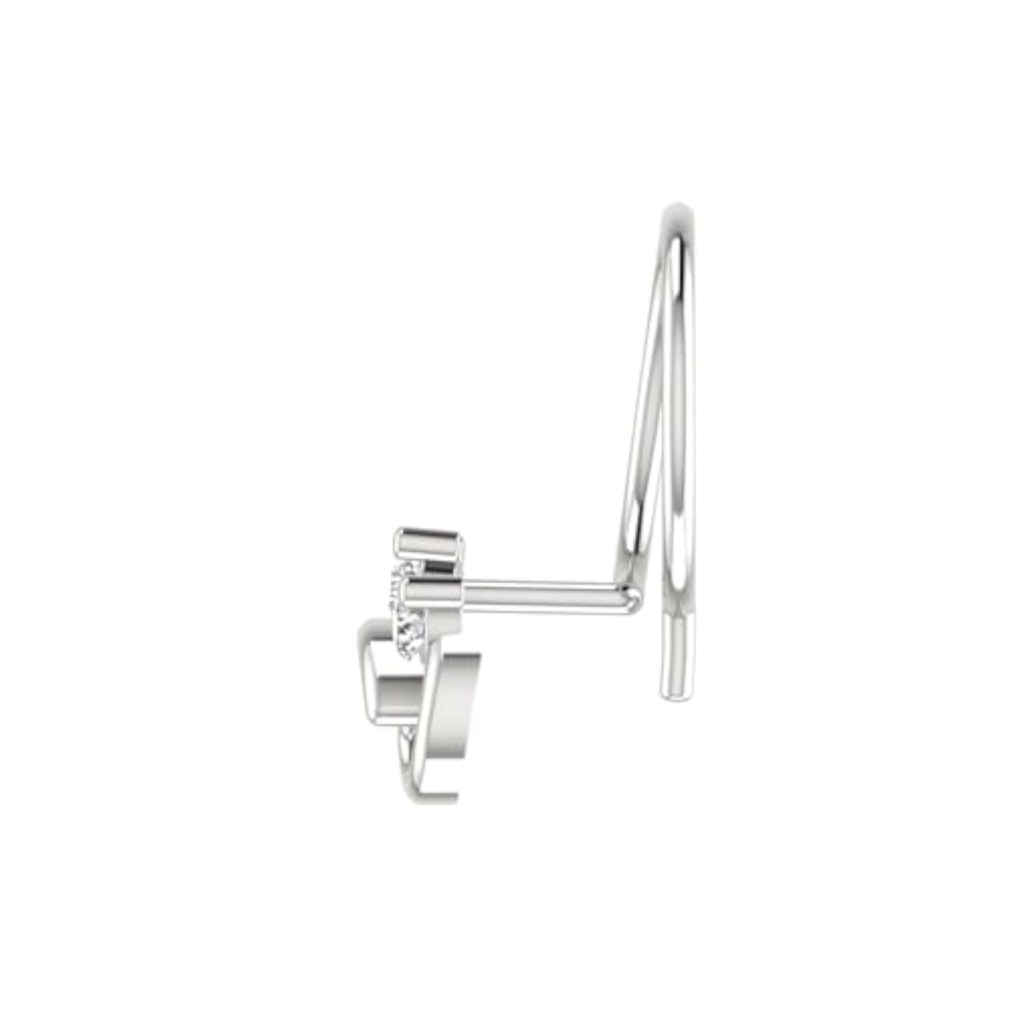 Women's 14Kt White Gold Stud Nosering